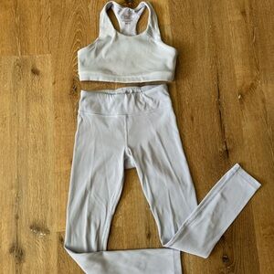 Athleta Girl Ribbed tank and leggings matching set‎